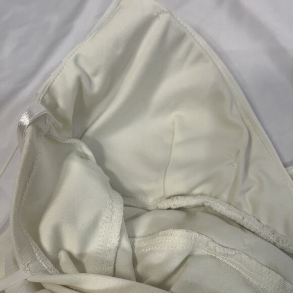 B. Smart 13/14 Ivory Chiffon Long Formal Gown Empire Waist Ruched Bust - Picture 12 of 14